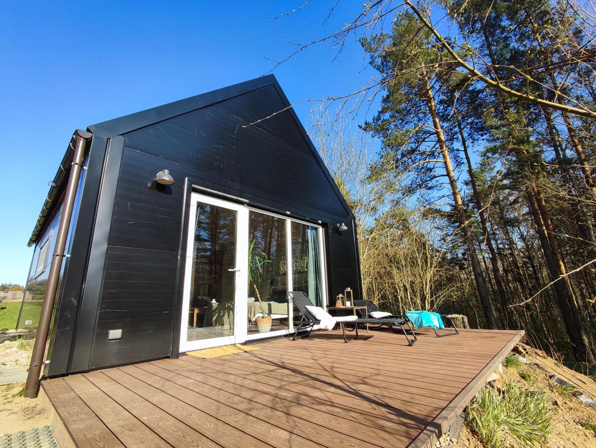 Modern Sauna Cabin In Horse Ranch Liyeplauke Exterior photo